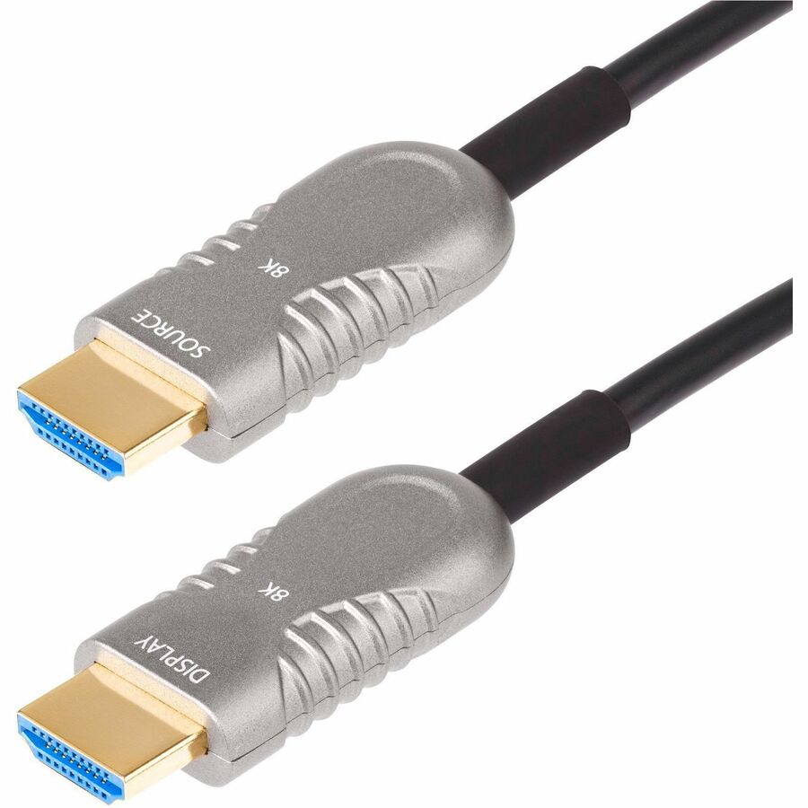 StarTech.com 50ft (15.2m) HDMI 2.1 Hybrid Active Optical Cable (AOC), CMP, Plenum Rated, 8K Ultra High Speed HDMI 2.1/2.0 Cable, 48Gbps