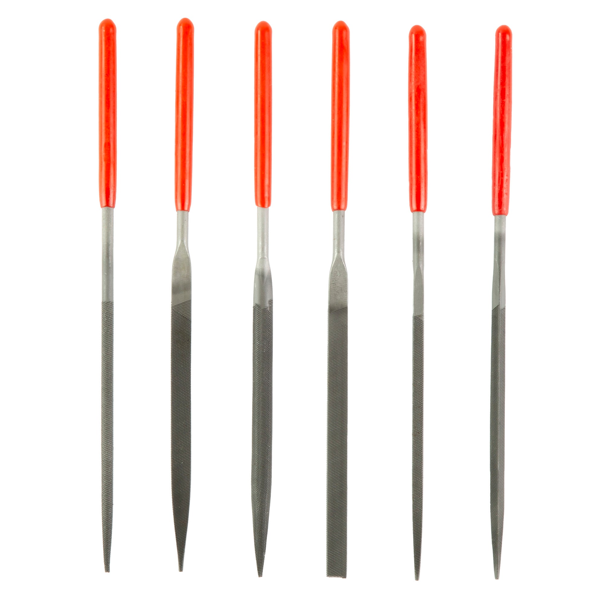 Birchwood Casey 6-Piece Gunsmithing File Set - Hardened Carbon Steel with Rubber Dipped Handles