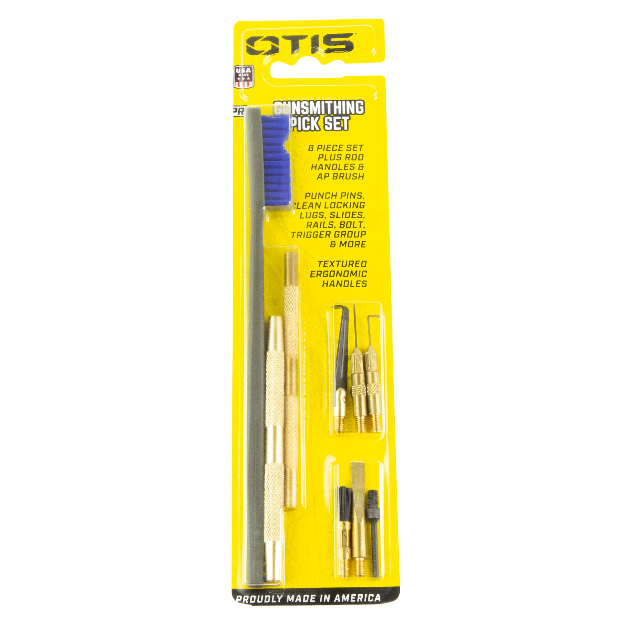 Otis Pro Plus Gunsmithing Pick Set - Ergonomic Handles for Precision Cleaning & Pin Punching