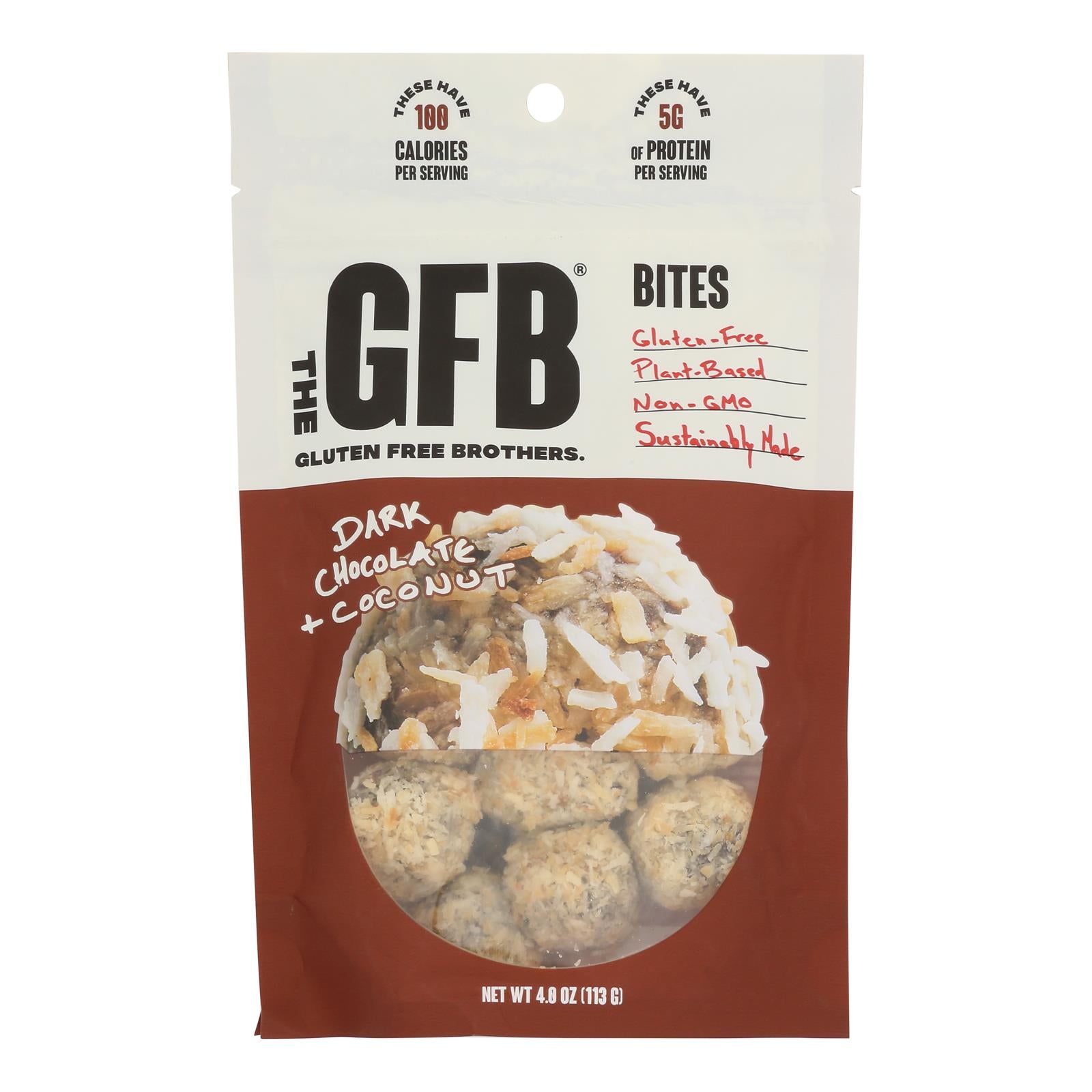 The Gluten Freeb Bites - Dark Chocolate Coconut - Case of 6 - 4 oz