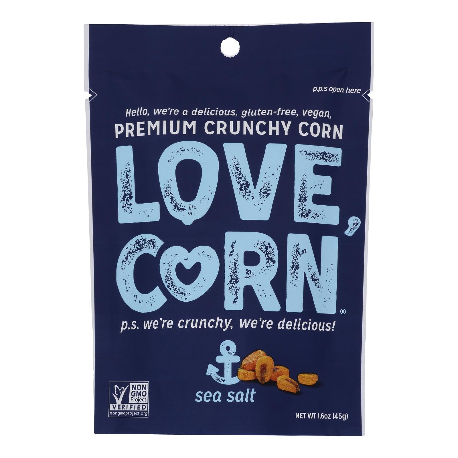 Love Corn - Roasted Corn Sea Salt - Case of 10 - 1.6 OZ