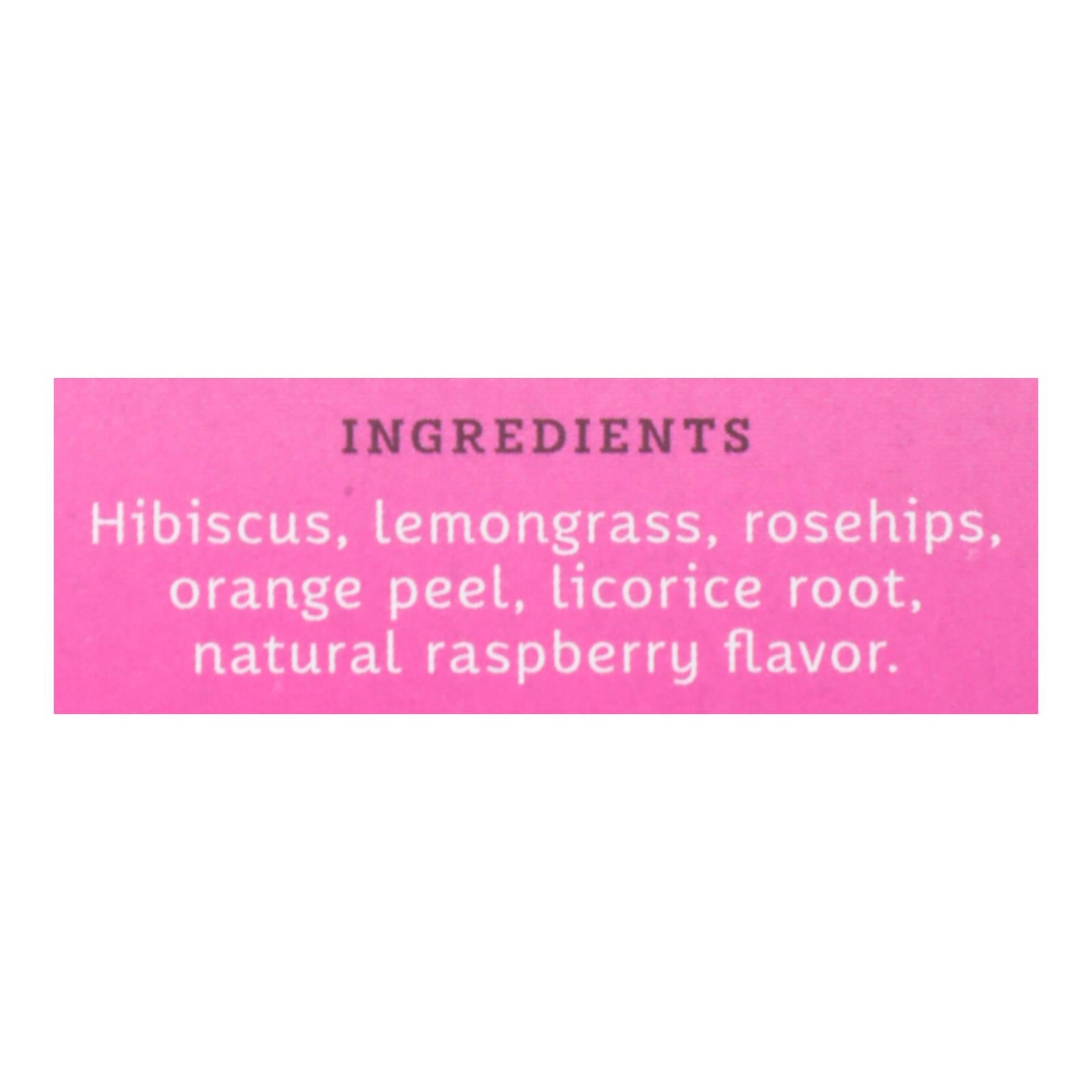 Stash Tea Hibiscus Herbal?Tea - Wild Raspberry - Case of 6 - 20 Bags
