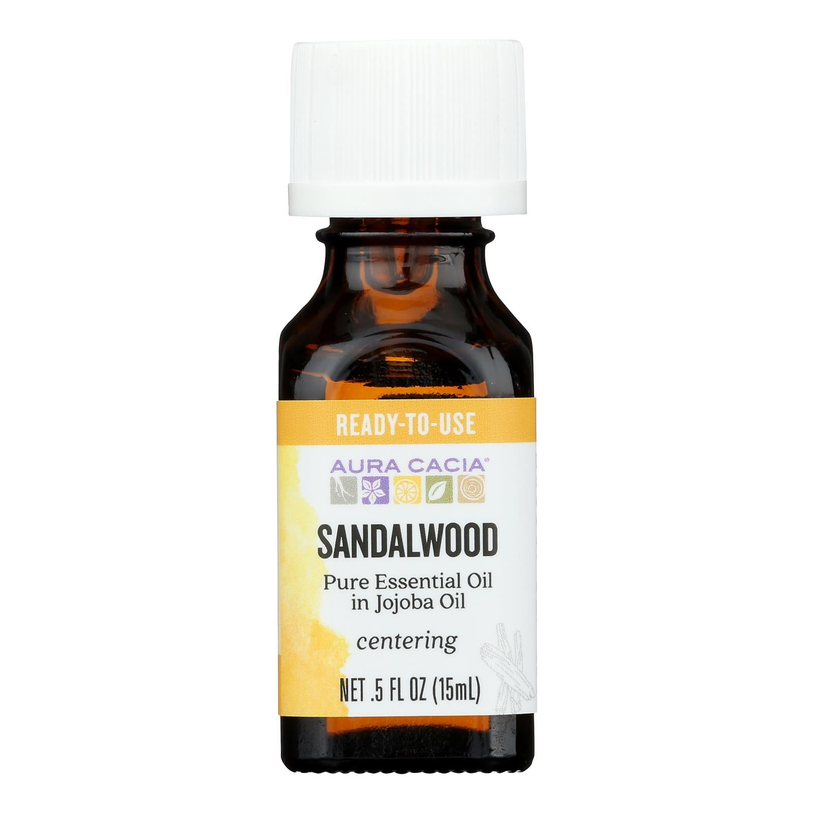 Aura Cacia - Precious Essentials Sandalwood Blended with Jojoba Oil - 0.5 fl oz