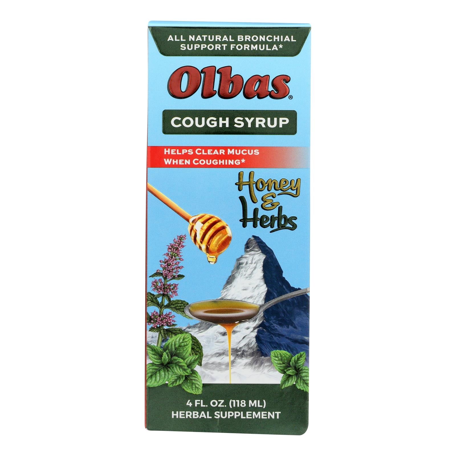Olbas Cough Syrup 4 Fl Oz - Natural Bronchial Support Formula with No Artificial Additives