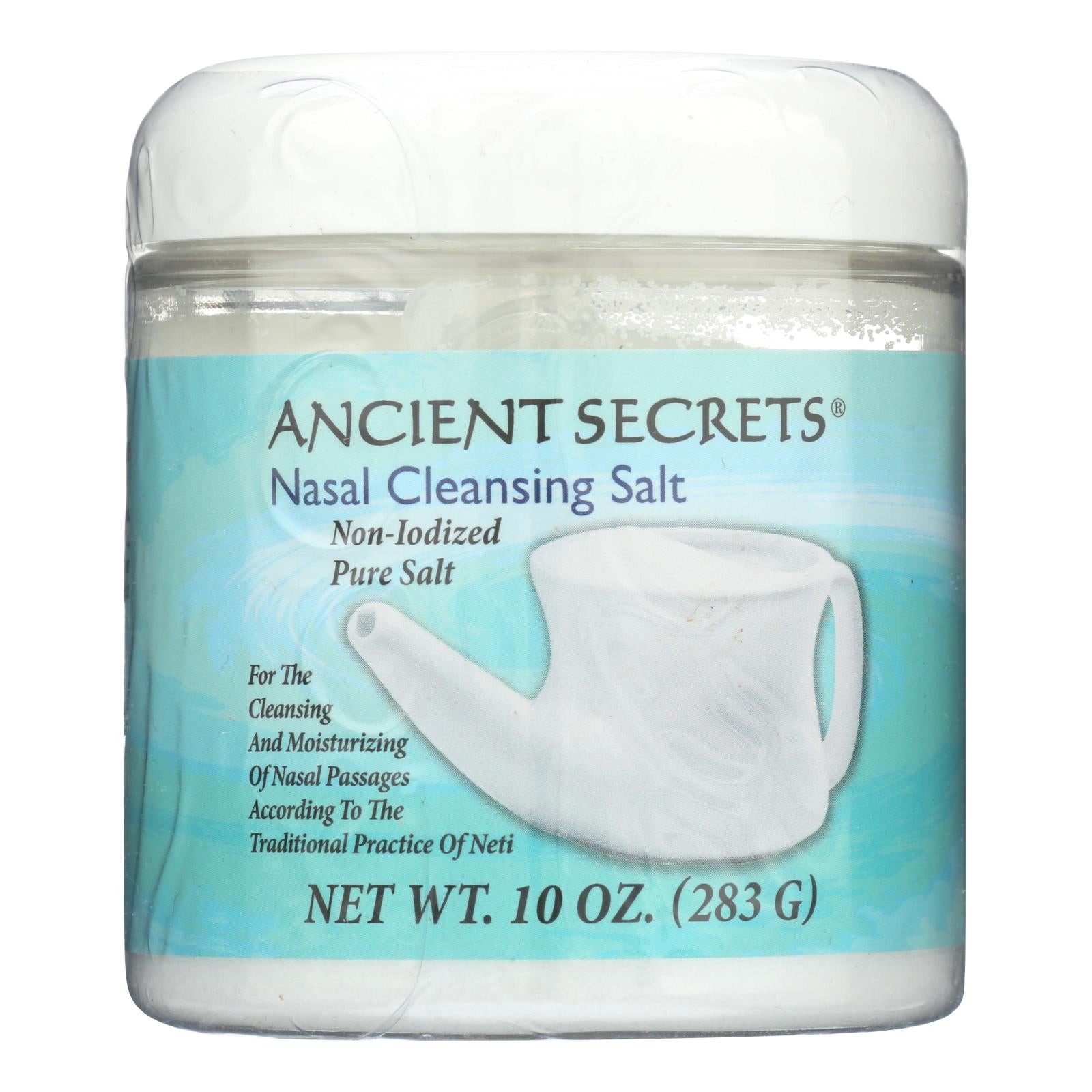 Ancient Secrets 10 Oz Nasal Cleansing Salt - Pure Natural Salt For Moisturizing Nasal Passages