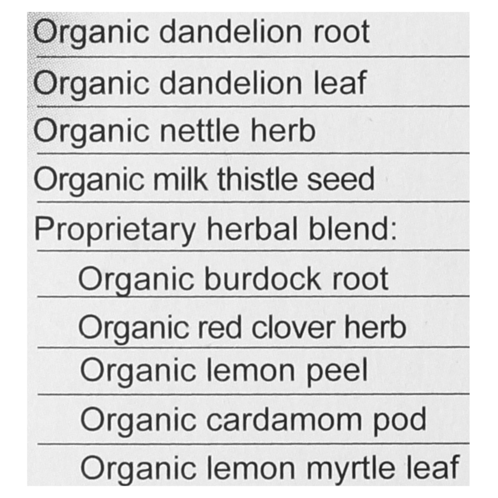 Numi Tea - Hrbl Tea Dndlion Dtox - Case of 6-16 BAG