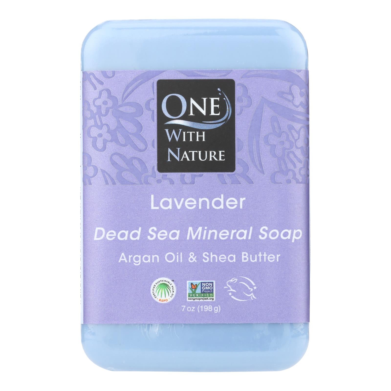 One With Nature Dead Sea Mineral Soap Lavender - 7 oz