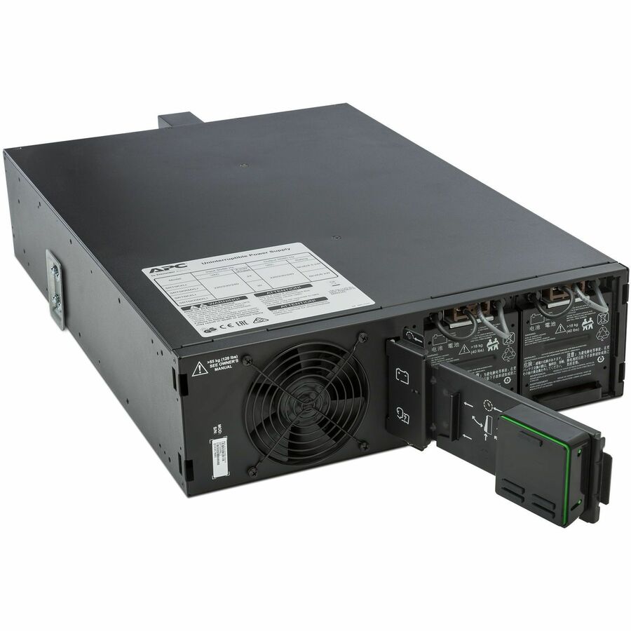 APC Smart-UPS On-Line, 5kVA, Rackmount 3U, 208V, 4x C13+4x C19 IEC outlets, Network Card+SmartSlot, Extended runtime, W/ rail kit