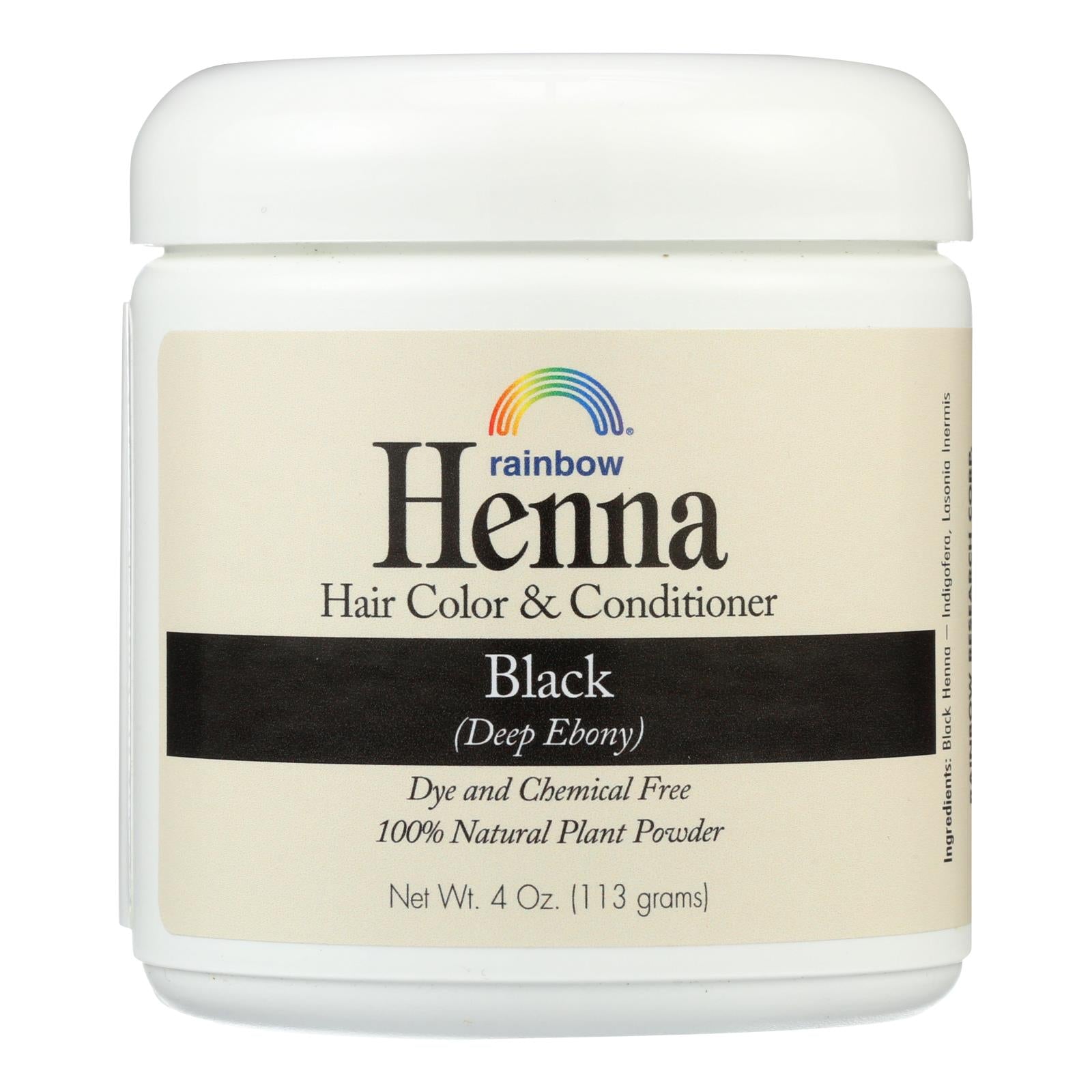Rainbow Research Henna Hair Color and Conditioner Persian Black Deep Ebony - 4 oz