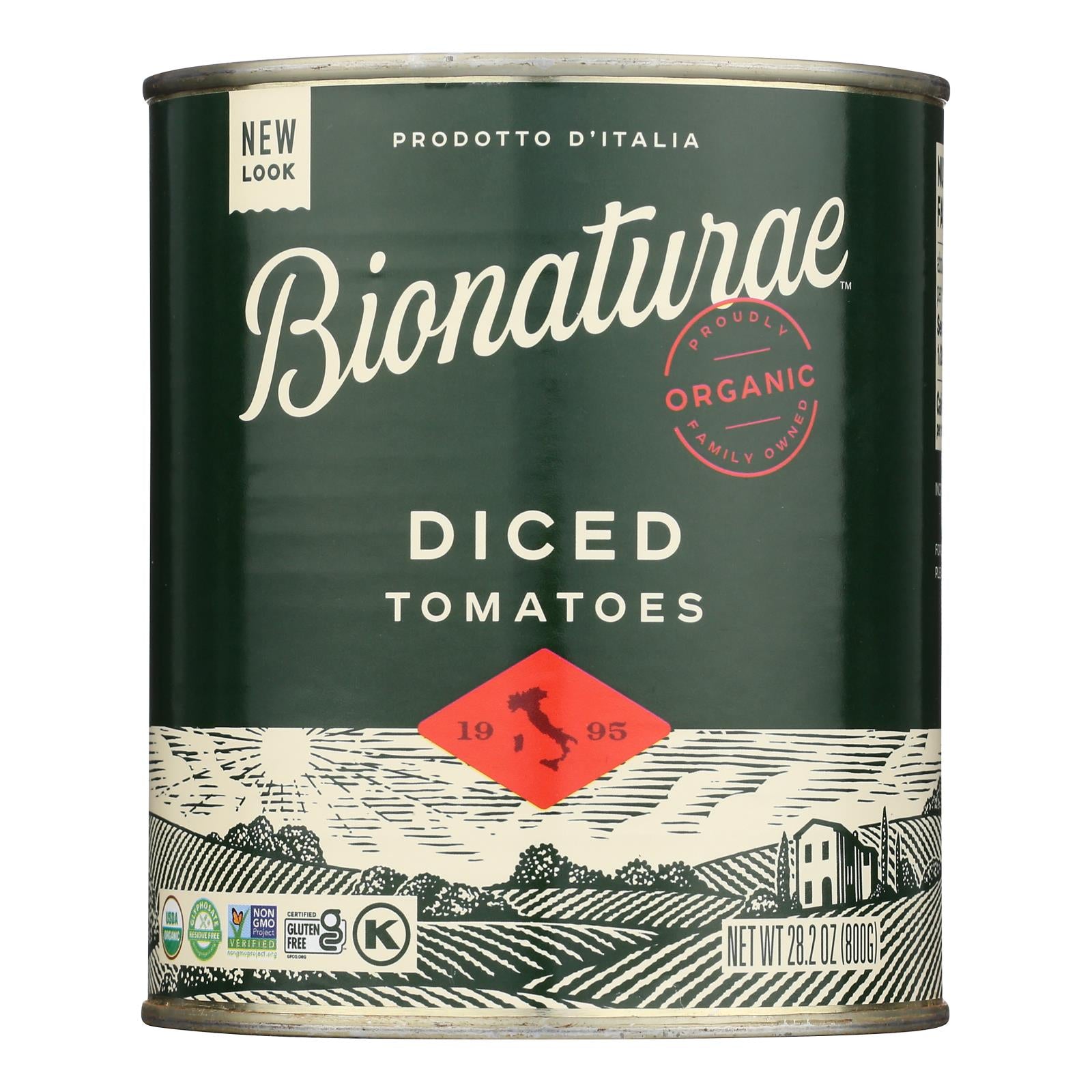 Bionaturae Tomatoes - Organic - Diced - 28.2 oz - case of 12