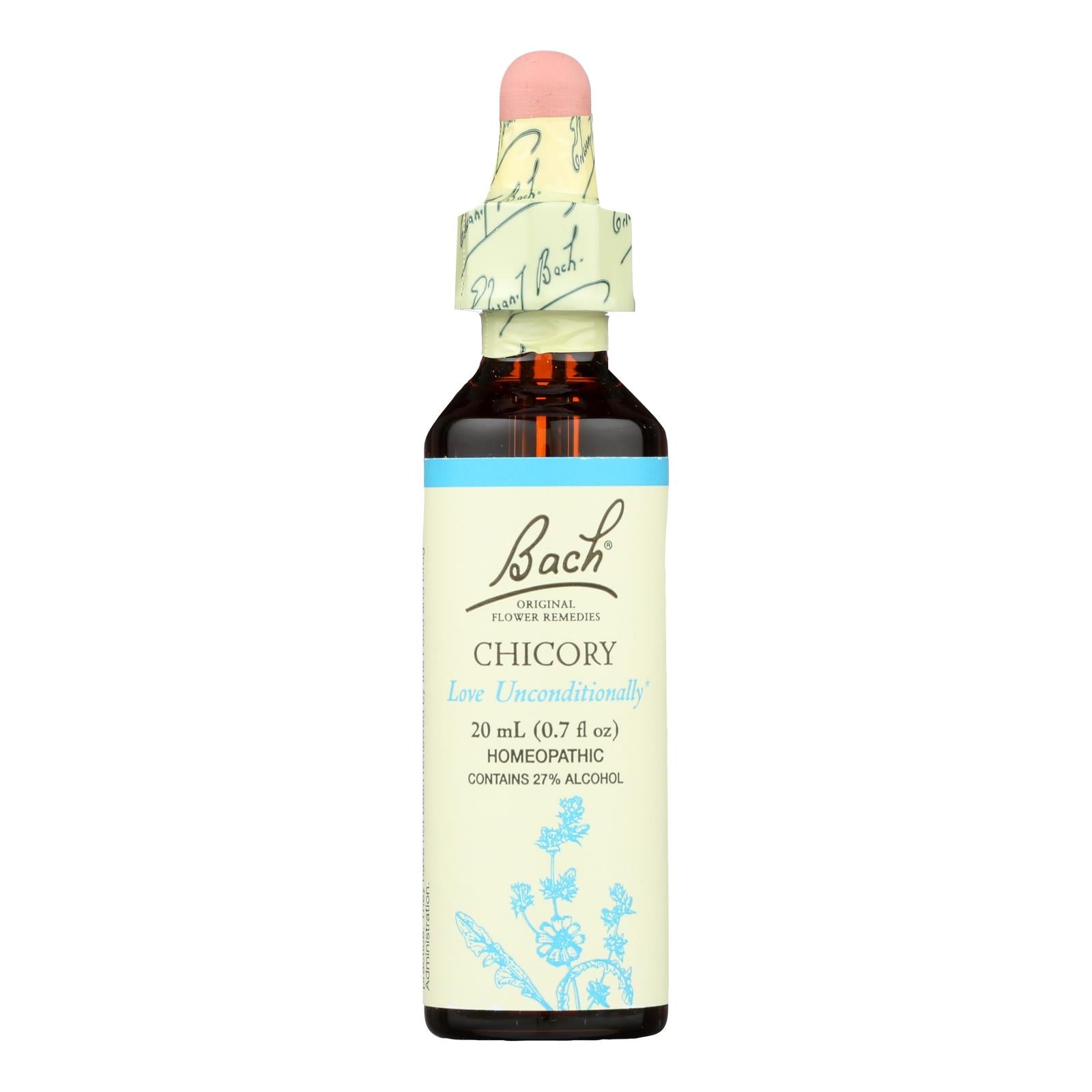 Bach Flower Remedies Chicory Essence 0.7 Fl Oz - Homeopathic For Love & Tension Relief