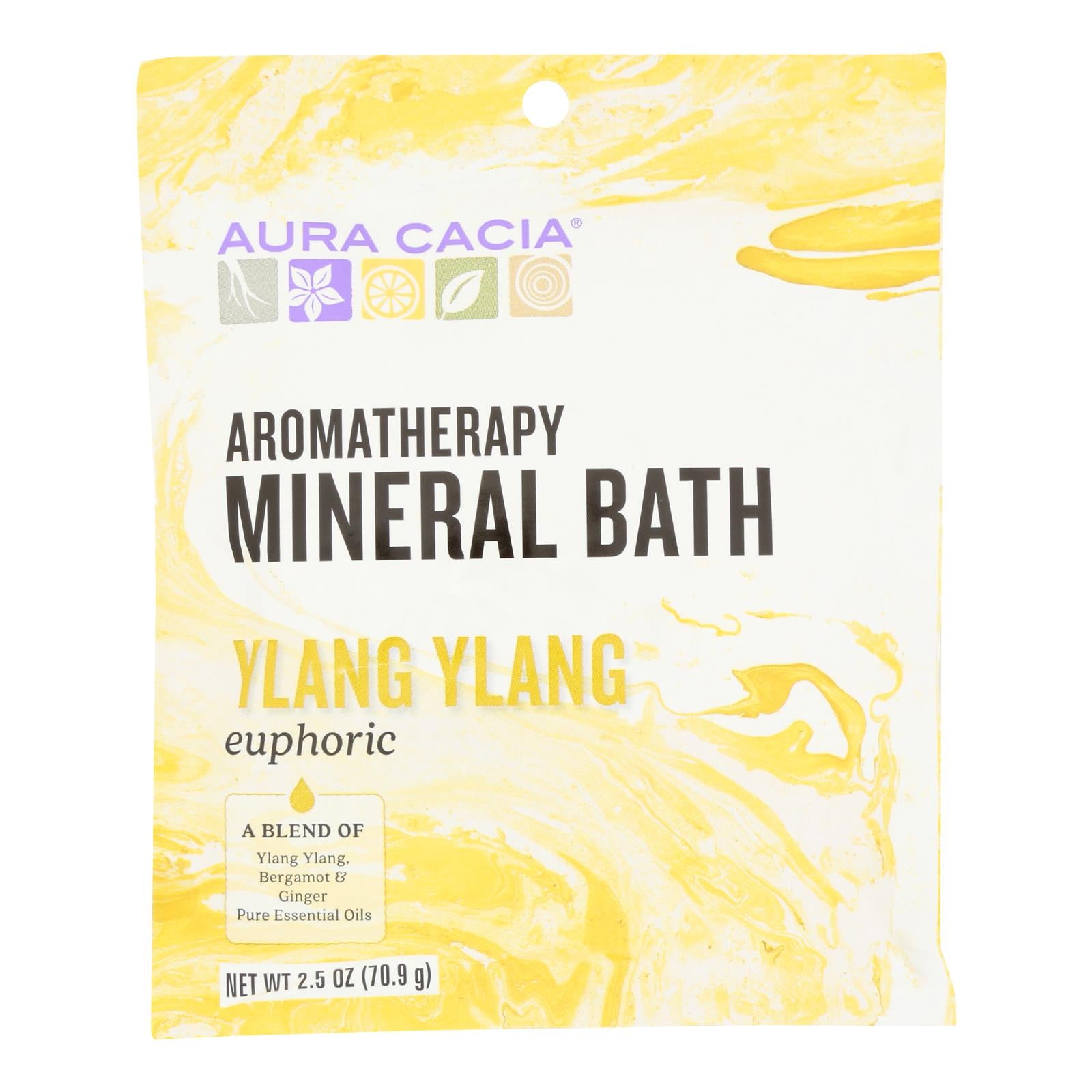 Aura Cacia - Aromatherapy Mineral Bath Euphoria - 2.5 oz - Case of 6
