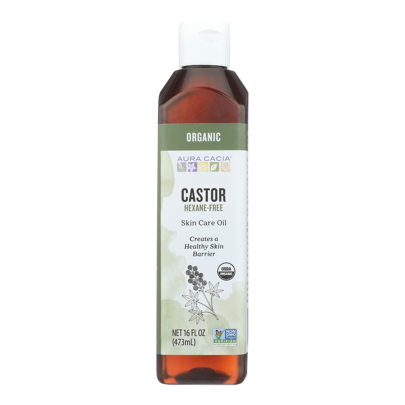 Aura Cacia - Skin Care Oil - Organic Castor Oil - 16 fl oz