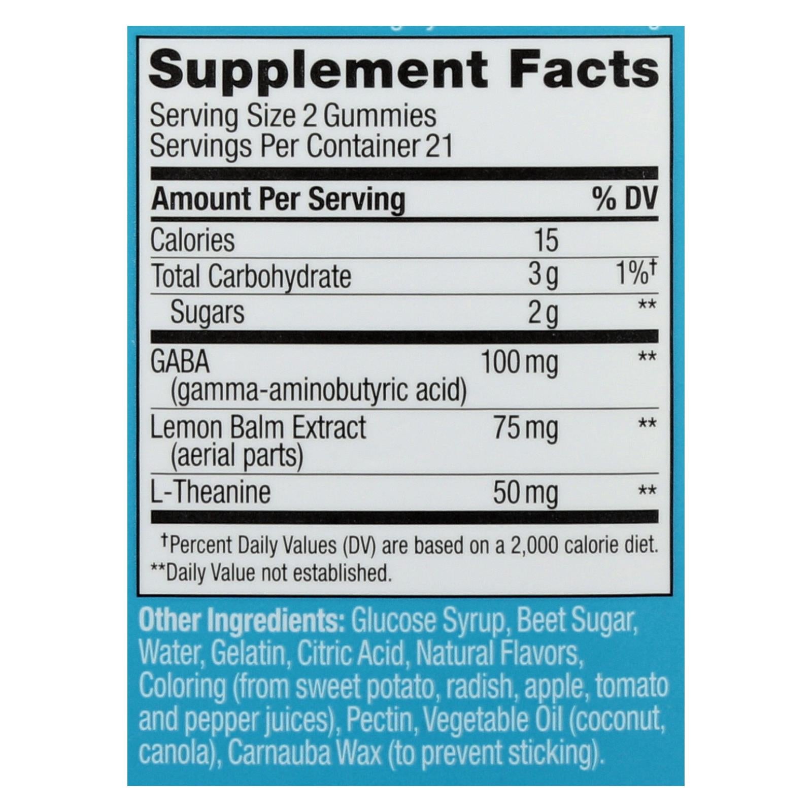 Olly Goodbye Stress Gummies - Berry Flavor with GABA, L-Theanine & Lemon Balm - 42 Ct