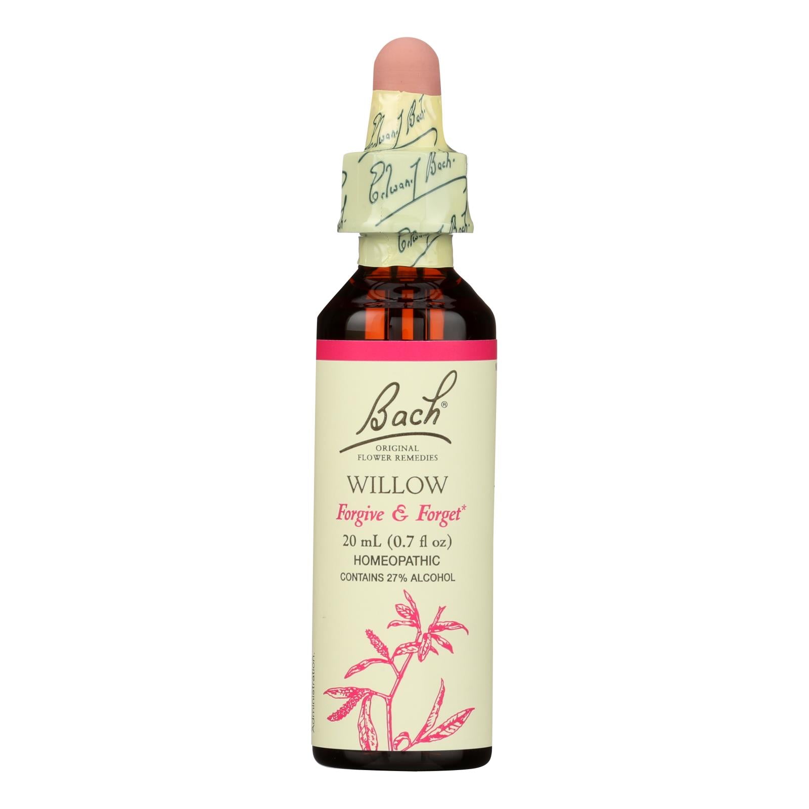 Bach Flower Remedies Willow Essence - 0.7 Fl Oz - Homeopathic Tension Relief, Forgive & Forget