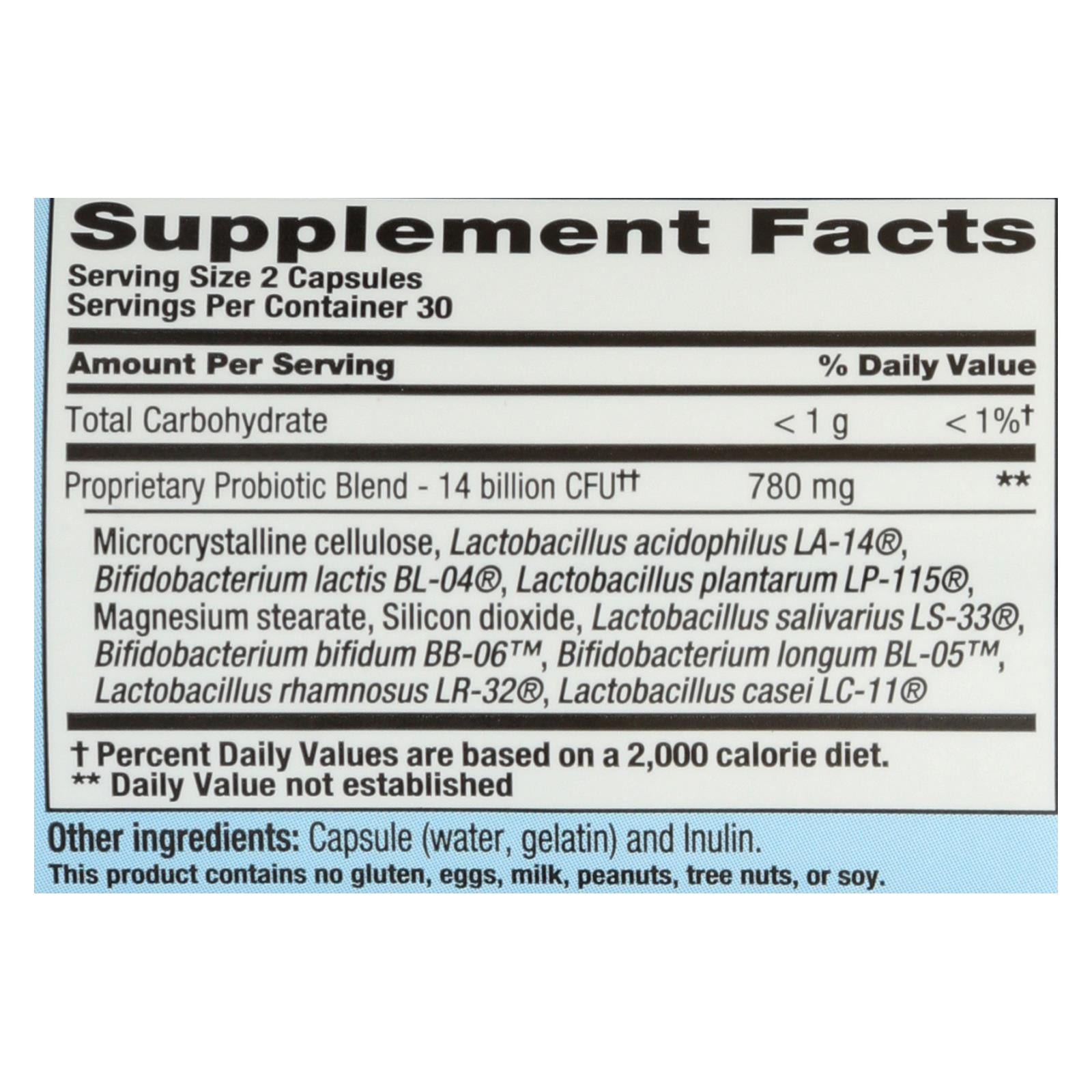 Nutrition Now PB 8 Pro-Biotic Acidophilus For Life - 60 Capsules