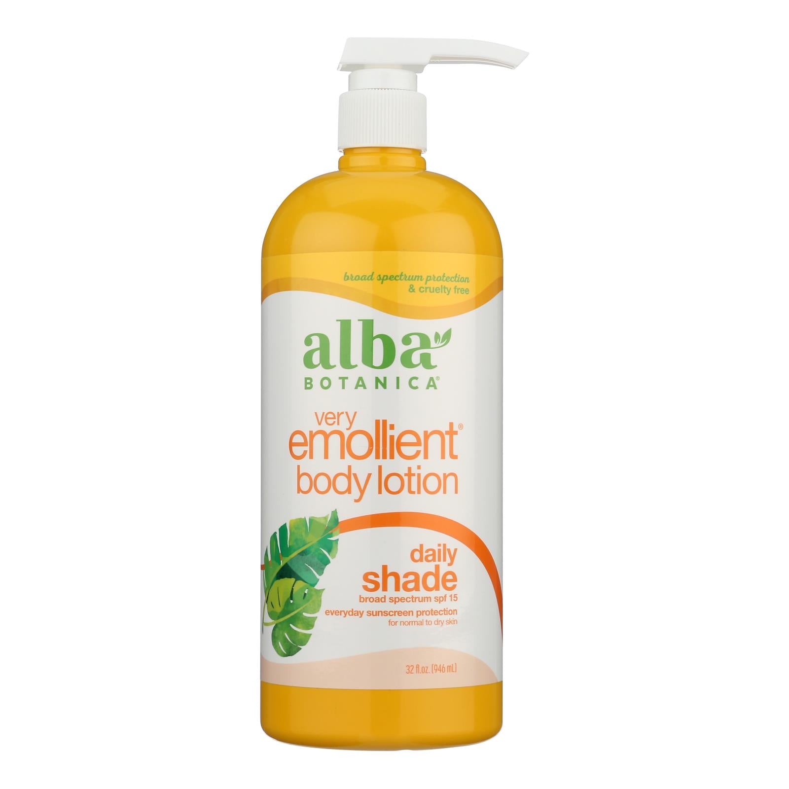 Alba Botanica - Very Emollient Natural Body Lotion SPF 15 - 32 fl oz