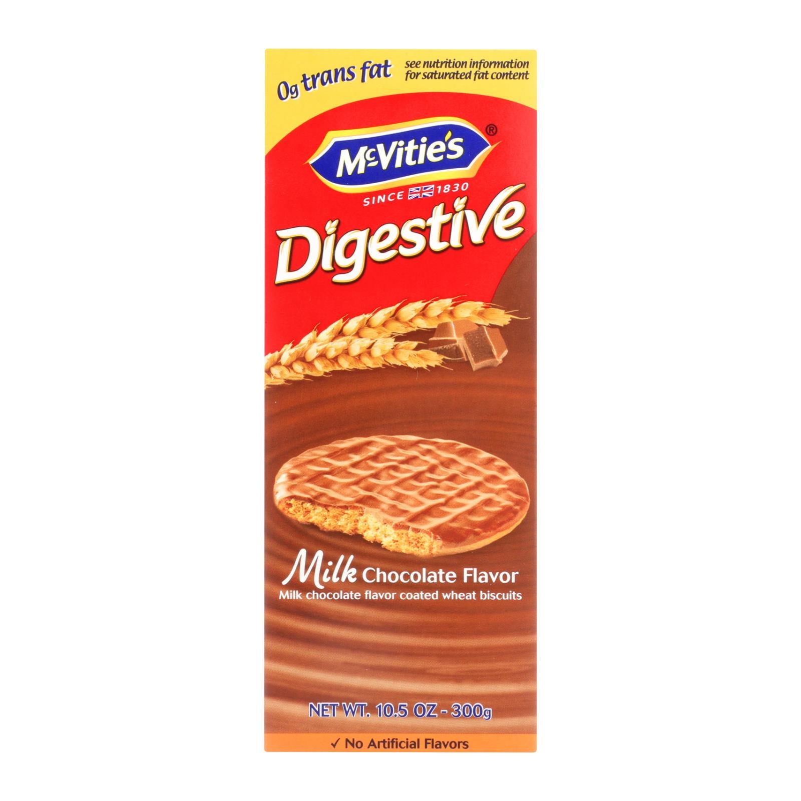 Mcvities Milk Chocolate Digestives - Case of 12 - 10.5 oz.