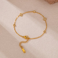 18K Gold-Plated Titanium Steel Inlaid Zircon Bracelet