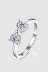 1 Carat Moissanite Bow Ring in 925 Sterling Silver - Elegant & Dazzling Jewelry - Store 42