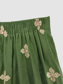 Embroidered Square Neck Cami and Skirt Set