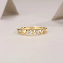 Elegant 925 Sterling Silver Moissanite Heart Ring - 0.12ct with 18K Gold-Plated Finish - Store 42