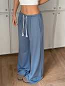 Drawstring Wide Leg Pants