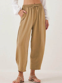 Full Size Drawstring Cropped Jogger Pants Plus Size - Store 42