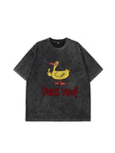 Stylish Duck Graphic Oversized T-Shirt for Comfort - 100% Polyester, Machine Washable - Store 42