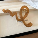Acrylic Hair Claw Clip Camel One Size