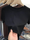Slightly Stretchy 100% Polyester Crew Neck Short Sleeve T-Shirt for Everyday Comfort - Store 42