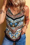 Mixed Floral Chevron Pattern Cami Floral
