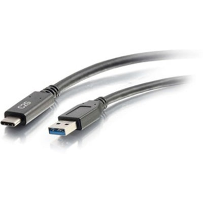 10Ft USB 3.0 USB-C to USB-A Cable - Durable Black M/M Connector for High-Speed Data Transfer