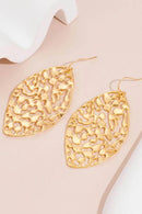 Elegant Brass Gold-Plated Leaf Shape Earrings - Stylish 2.5 Inch Fashion Jewelry - Store 42