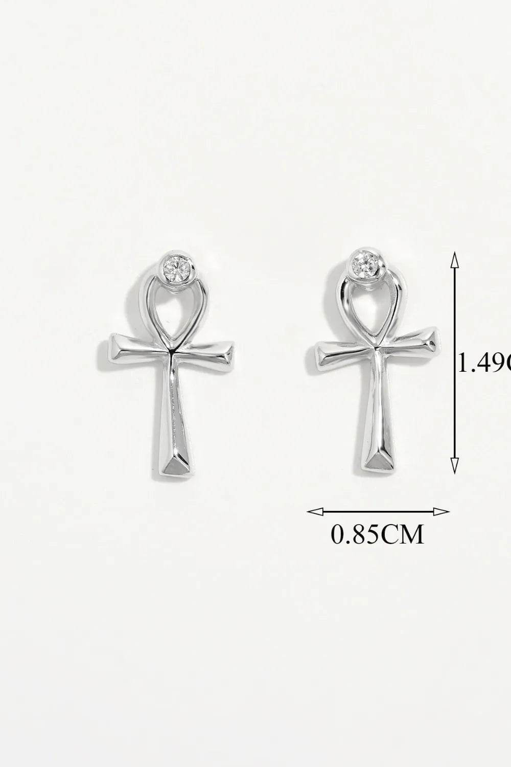 Elegant 925 Sterling Silver Inland Zircon Earrings - Platinum-Plated, Timeless Design - Store 42