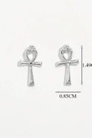 Elegant 925 Sterling Silver Inland Zircon Earrings - Platinum-Plated, Timeless Design - Store 42