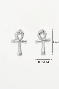Elegant 925 Sterling Silver Inland Zircon Earrings - Platinum-Plated, Timeless Design - Store 42