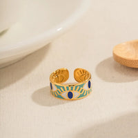 Stainless Steel Evil Eye Ring