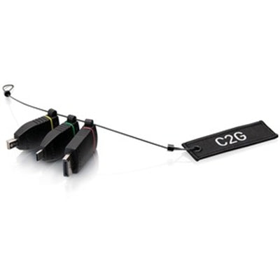 C2G Universal 4K HDMI Adapter Ring - Color Coded Mini DP, DP, USB-C Connectors for Versatile Connectivity