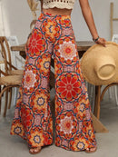 Printed Wide Leg Pants