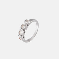 18K Gold-Plated Stainless Steel Zircon Ring - Elegant Inlaid Design for Stylish Wear - Store 42