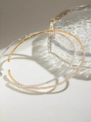 Elegant 18K Gold-Plated Stainless Steel Necklace with Zircon Inlay - Timeless Jewelry Piece - Store 42