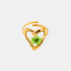 Stainless Steel Eternal Flower Ring Gold One Size
