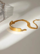 Elegant 18K Gold-Plated Stainless Steel Bracelet - Durable & Stylish Accessory - Store 42