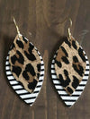 Elegant PU Leather Leaf Dangle Earrings - Stylish Alloy Jewelry for Chic Outfits - Store 42
