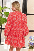 ADORA Puff Sleeve Floral Dress