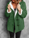 Full Size Cozy Sherpa Lined Toggle Coat with Hood Plus Size - Store 42