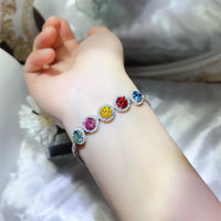 5 Carat 925 Sterling Silver Moissanite Bracelet Multicolor One Size