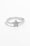 925 Sterling Silver Inland Zircon Star Ring Silver