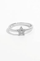 925 Sterling Silver Inland Zircon Star Ring Silver